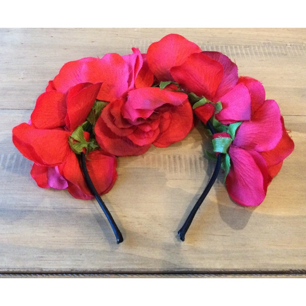 One sized headband green and red